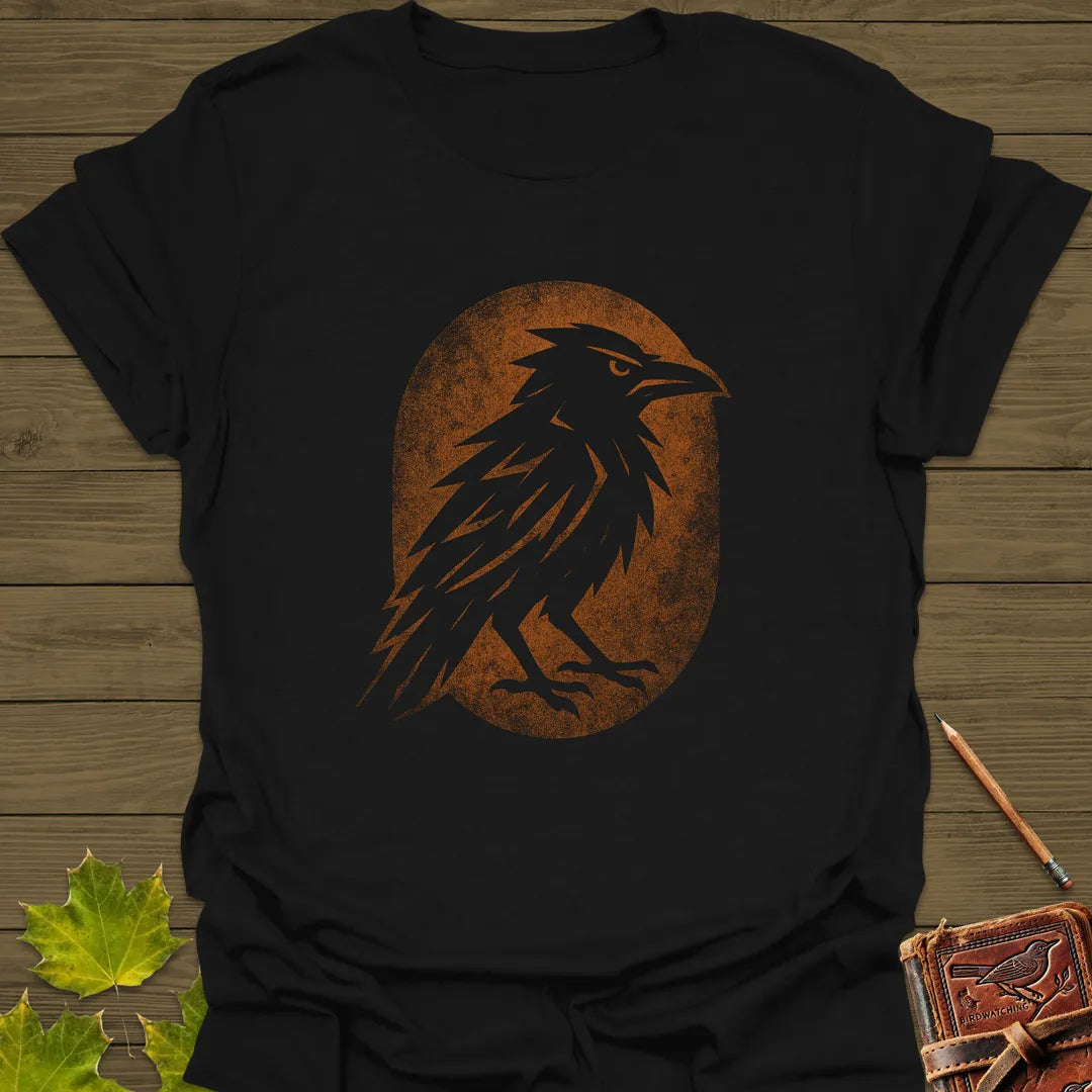 Raven Silhouette T-Shirt Black