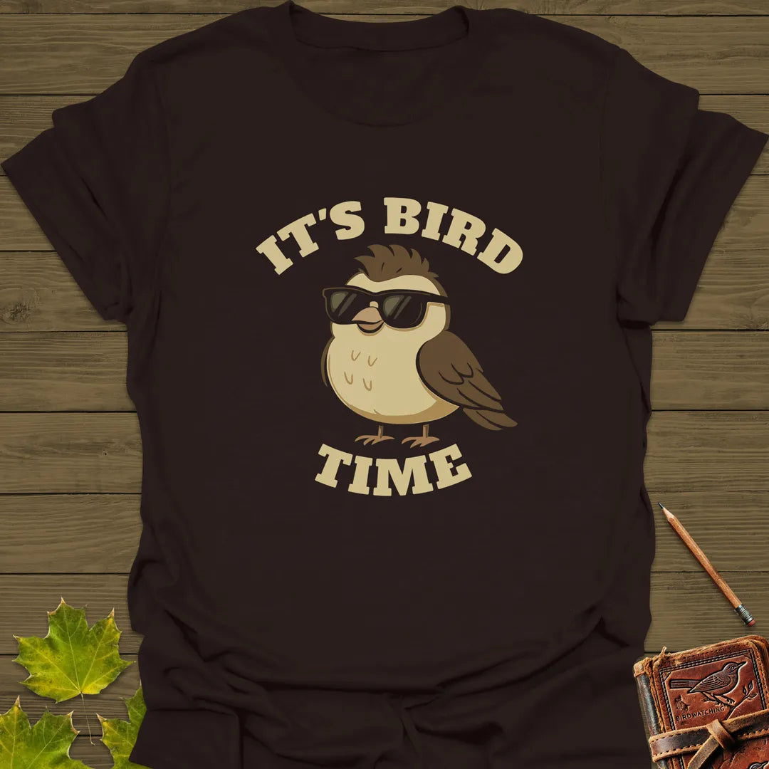 Bird Time T-Shirt Dark Chocolate