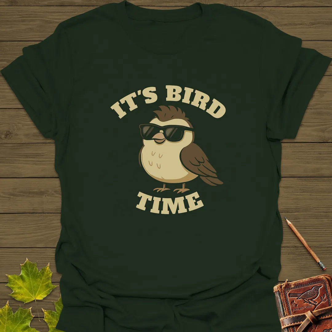 Bird Time T-Shirt Forest Green