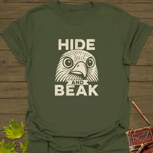 Hide and Beak T-Shirt in Military Green