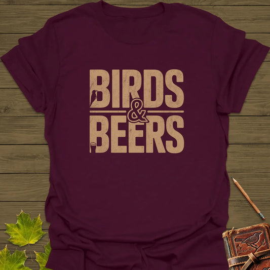 Birds & Beers T-Shirt Maroon