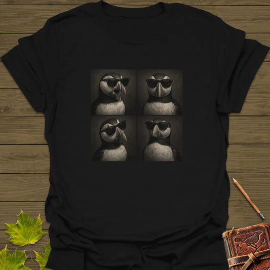 Photo Booth Puffin T-Shirt Black