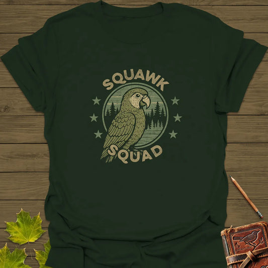 Squawk Squad T-Shirt Forest Green