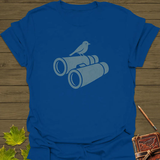 Bird on Bins T-Shirt Royal