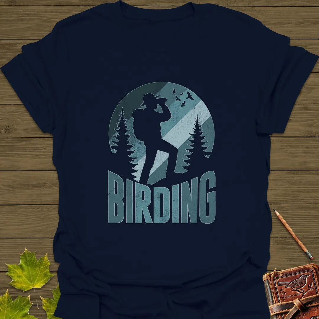Birding Silhouette T-Shirt Navy