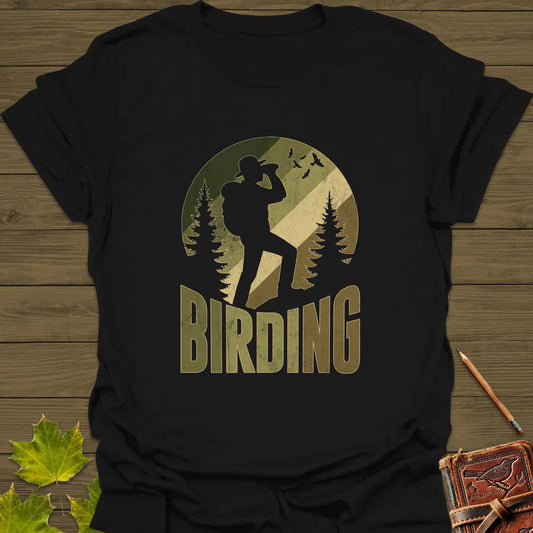 Birding Silhouette T-Shirt Black