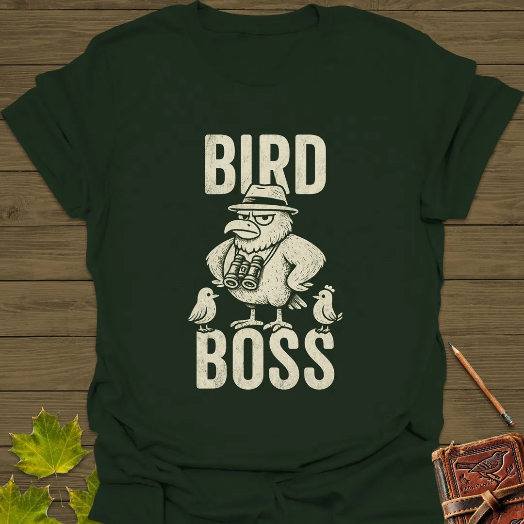Bird Boss T-Shirt Forest Green