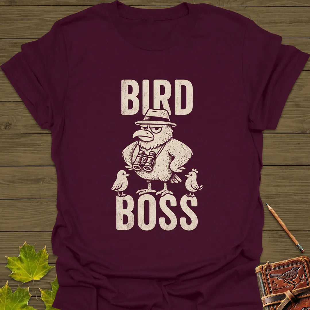 Bird Boss T-Shirt Maroon