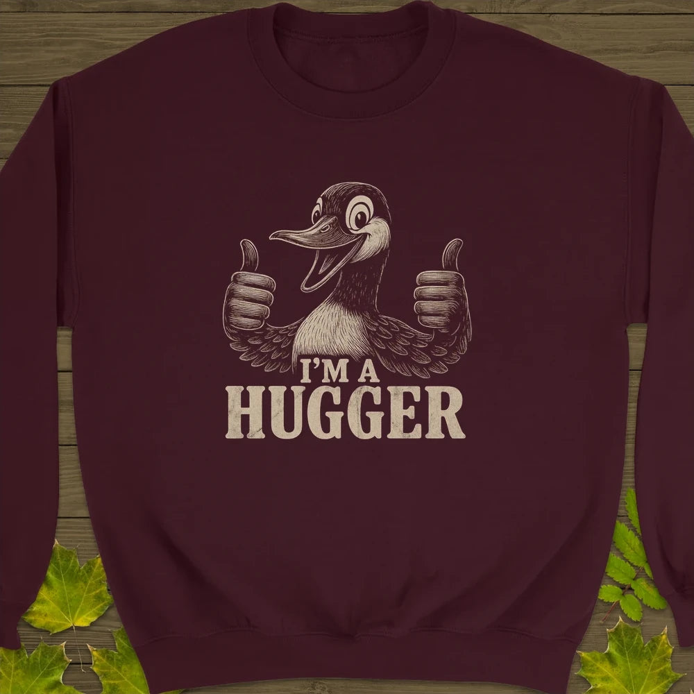 I'm a Hugger Crewneck Sweatshirt Maroon