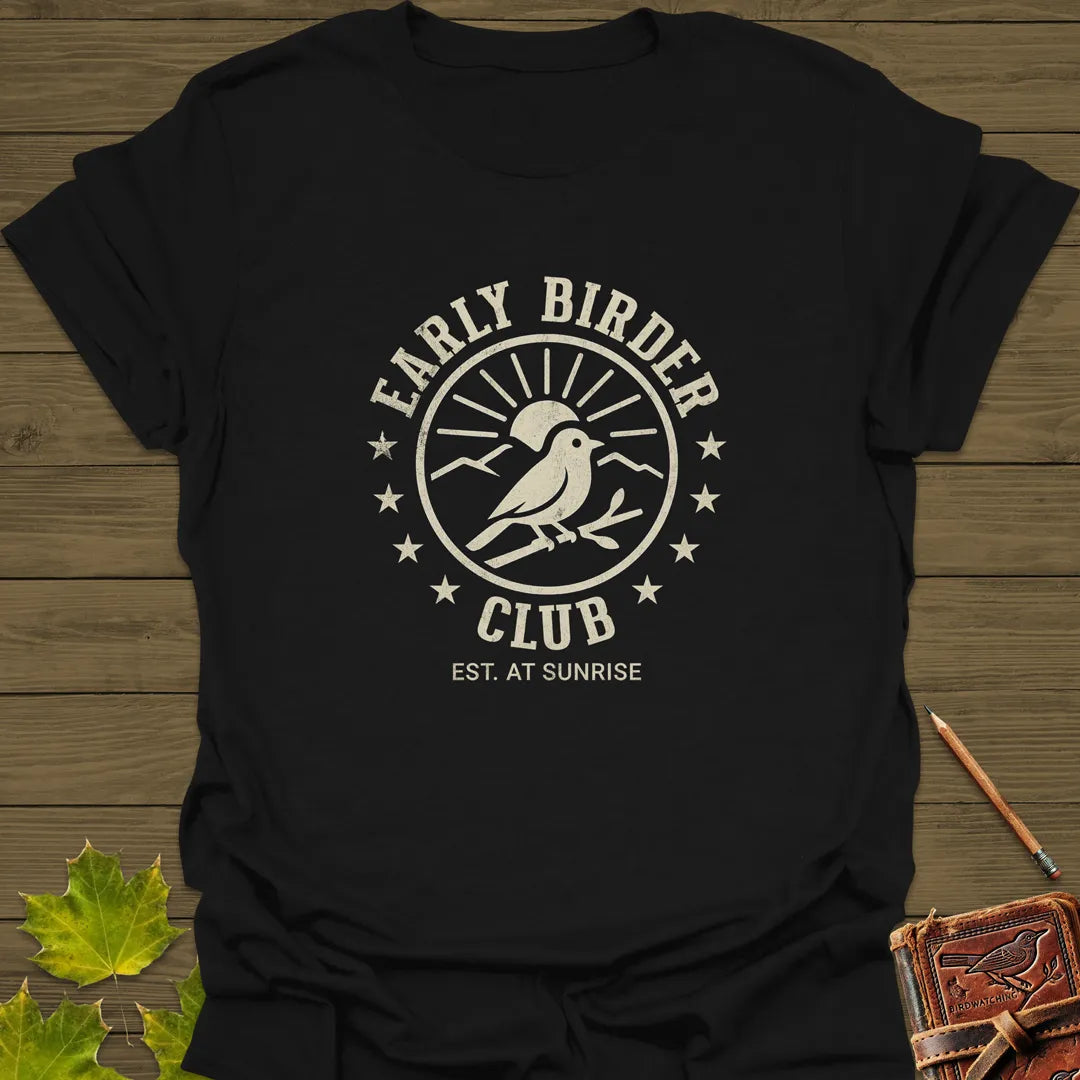 Early Birder Club T-Shirt Black
