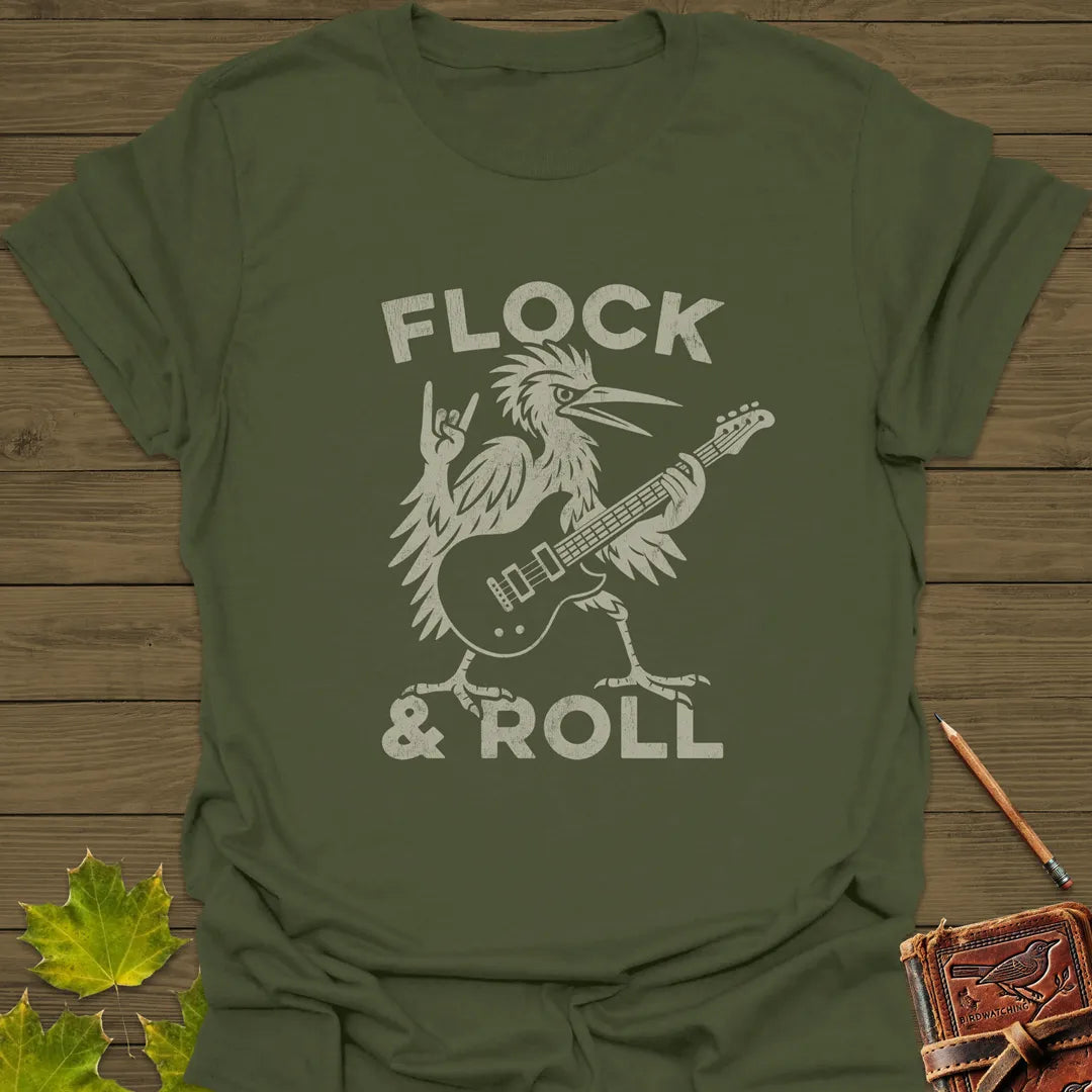 Flock & Roll T-Shirt Military Green