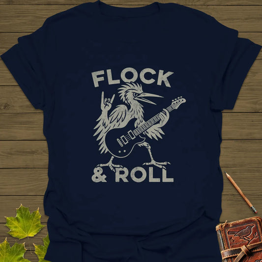 Flock & Roll T-Shirt in Navy
