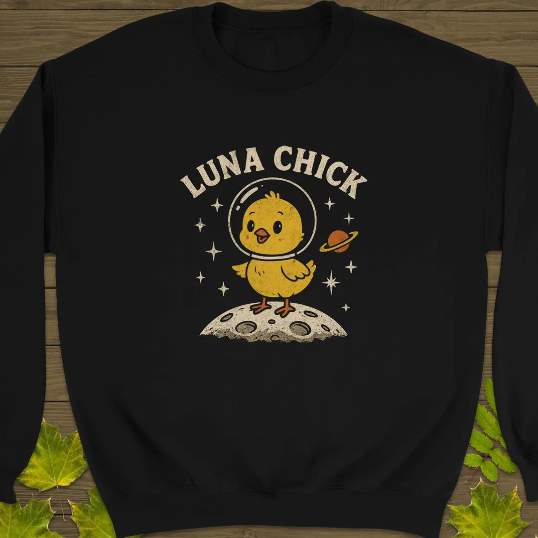 Luna Chick Crewneck Sweatshirt Black