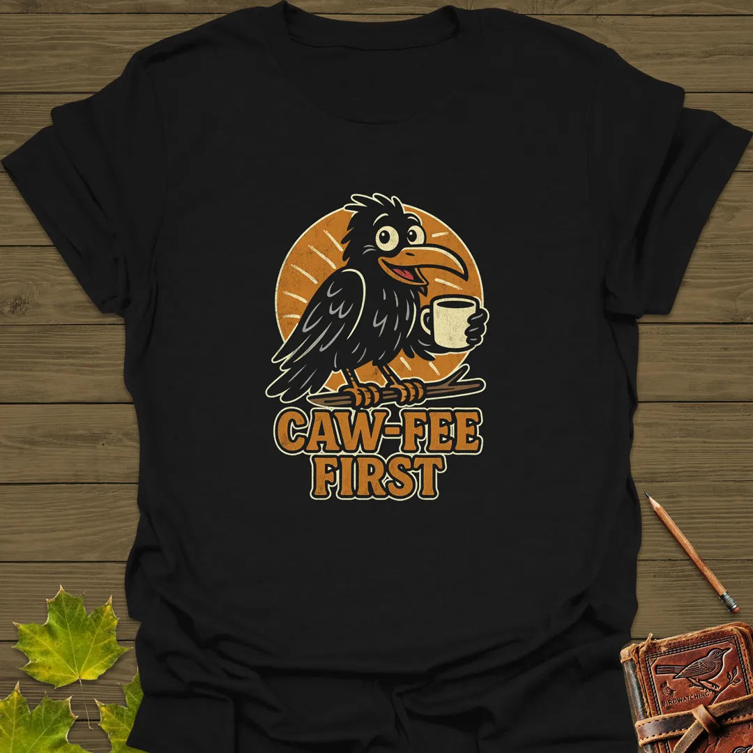 Caw-Fee First T-Shirt Black