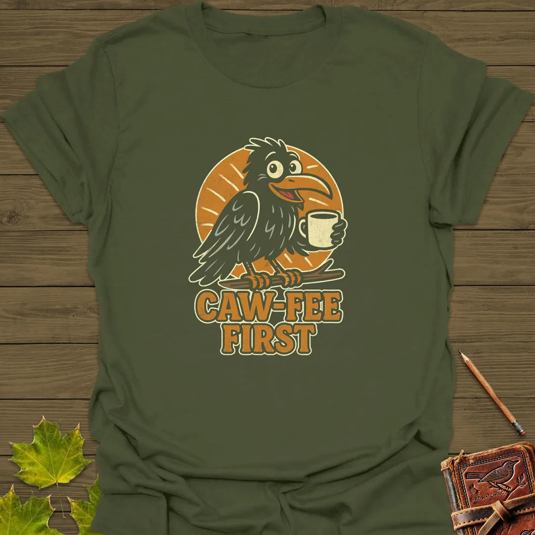 Caw-Fee First T-Shirt Military Green