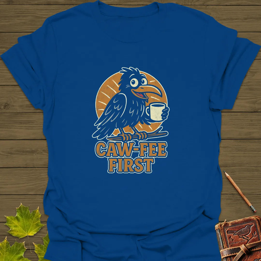 Caw-Fee First T-Shirt Royal