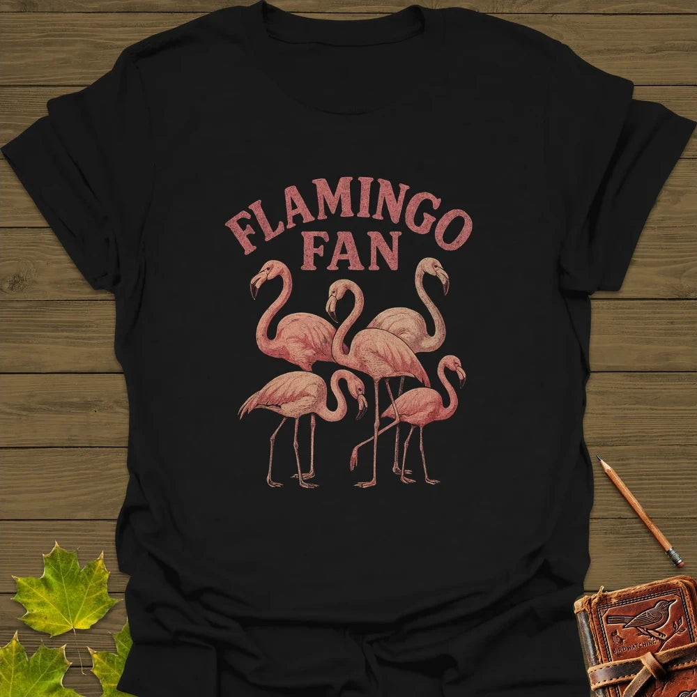 Flamingo Fan T-Shirt Black