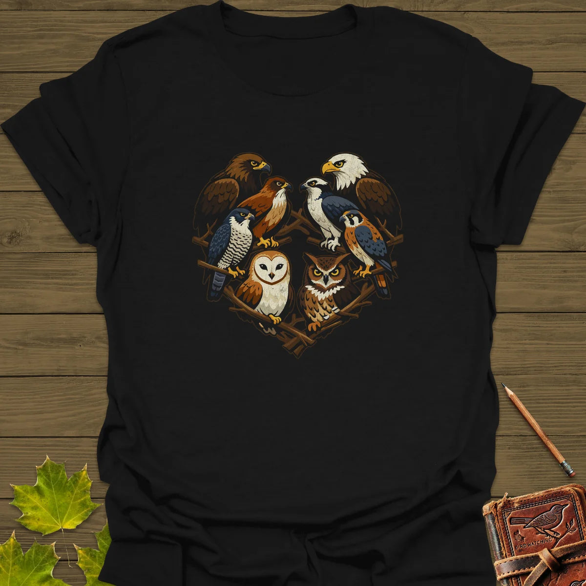 Heart Full Of Raptors T-Shirt Black