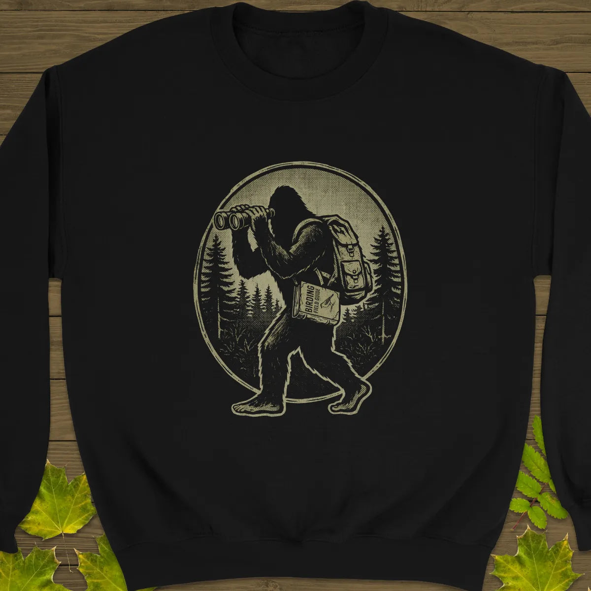 Bigfoot Birding Club Crewneck Sweatshirt Black