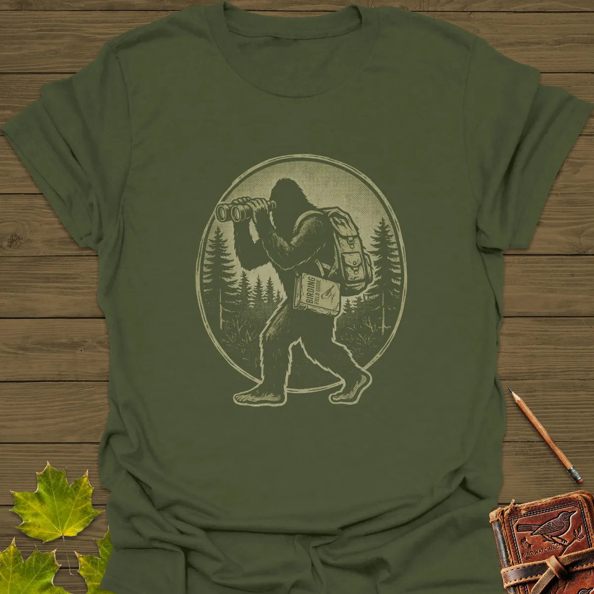 Bigfoot Birding Club T-Shirt Military Green