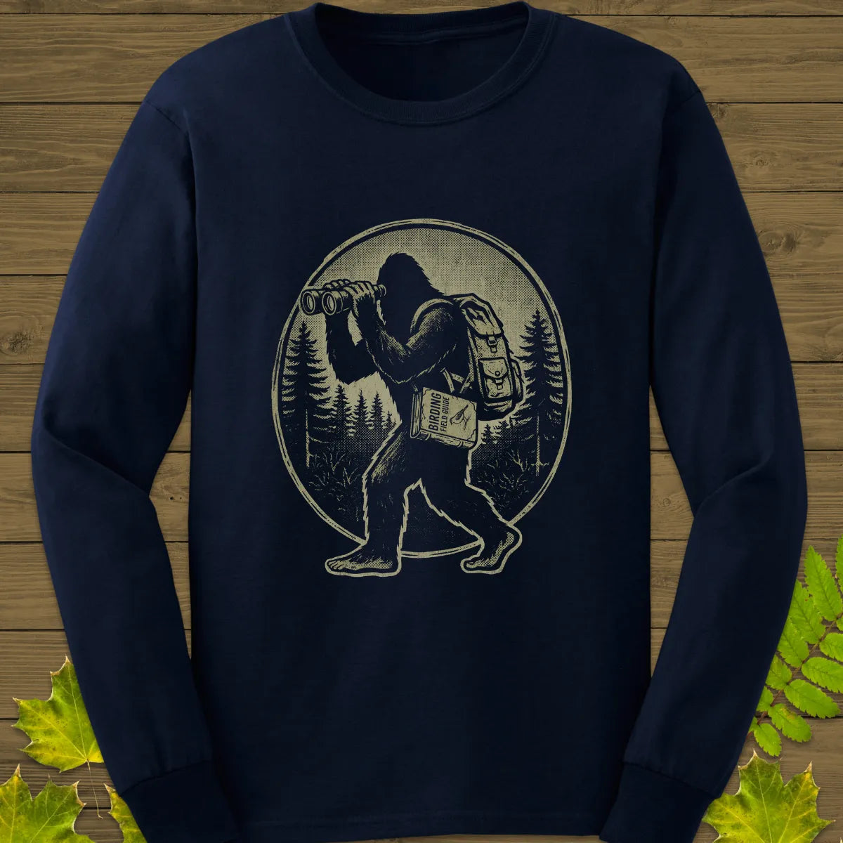 Bigfoot Birding Club Long Sleeve Navy