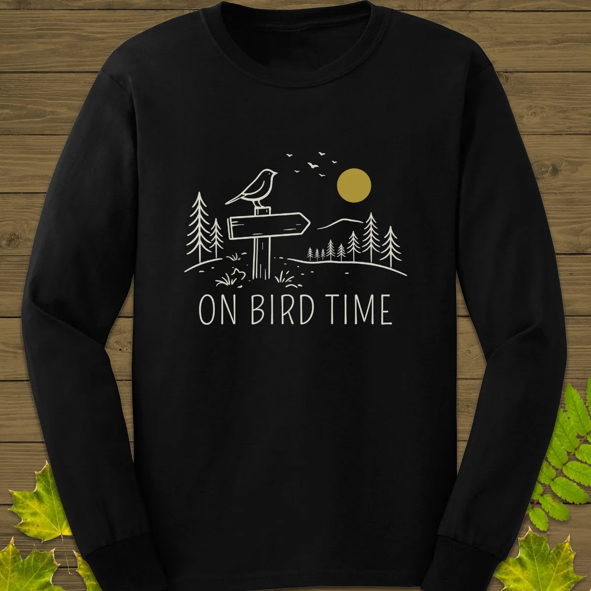 On Bird Time Long Sleeve Black