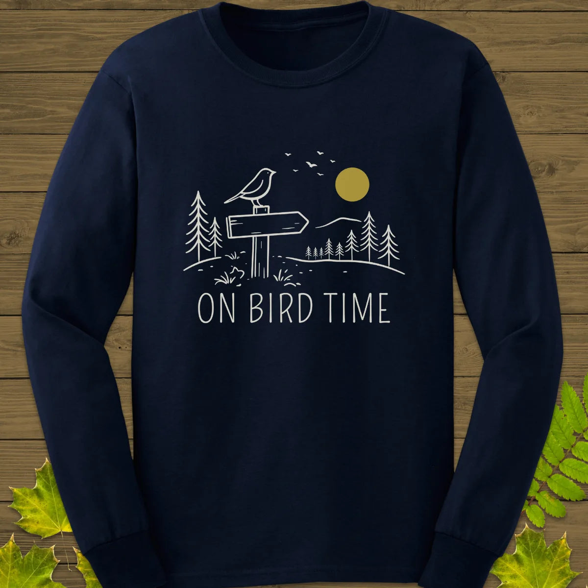 On Bird Time Long Sleeve Navy