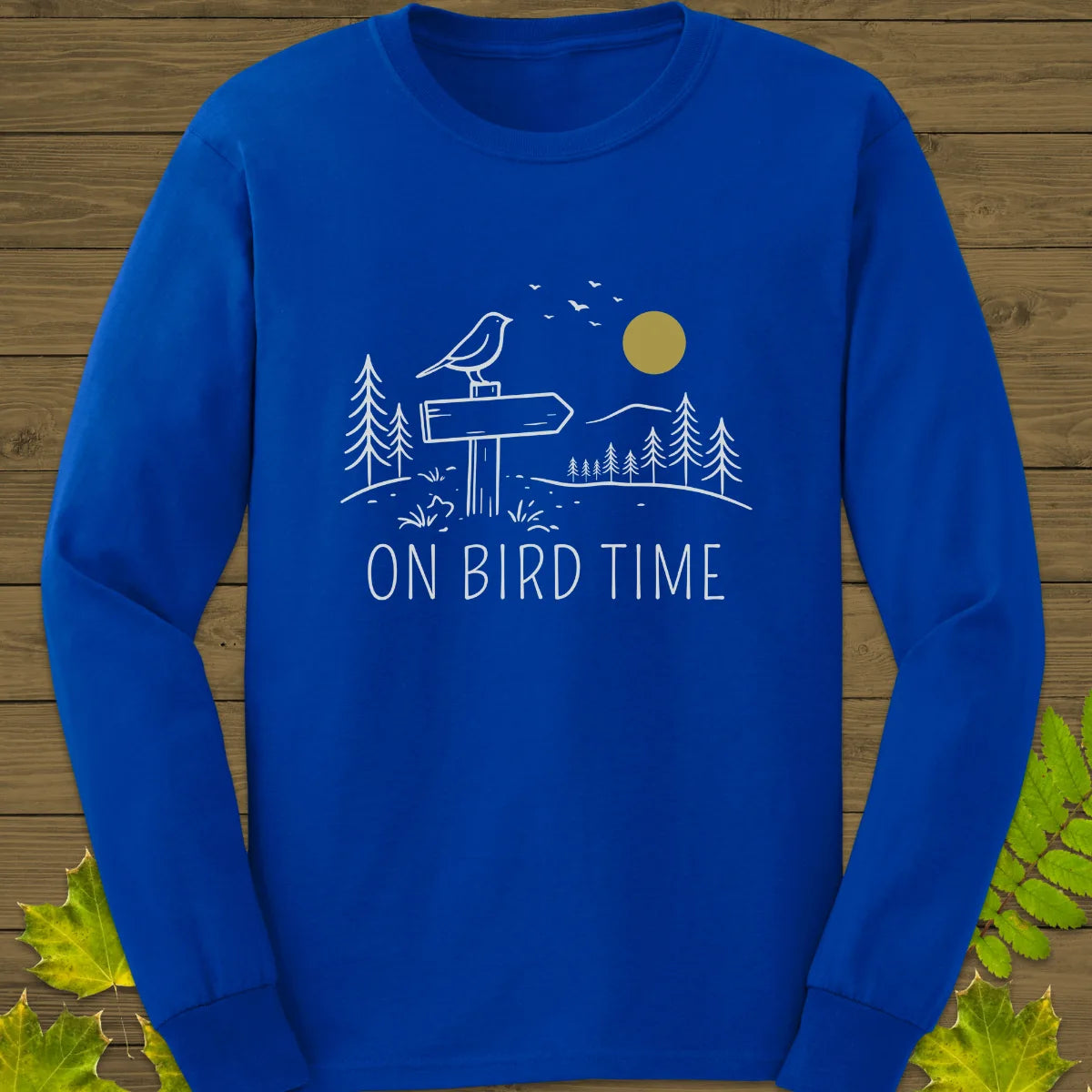 On Bird Time Long Sleeve Royal