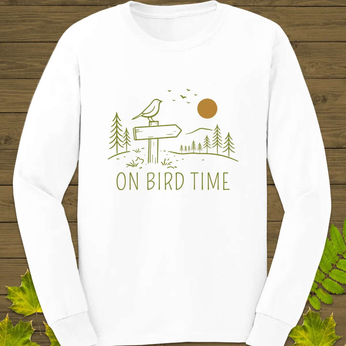 On Bird Time Long Sleeve White