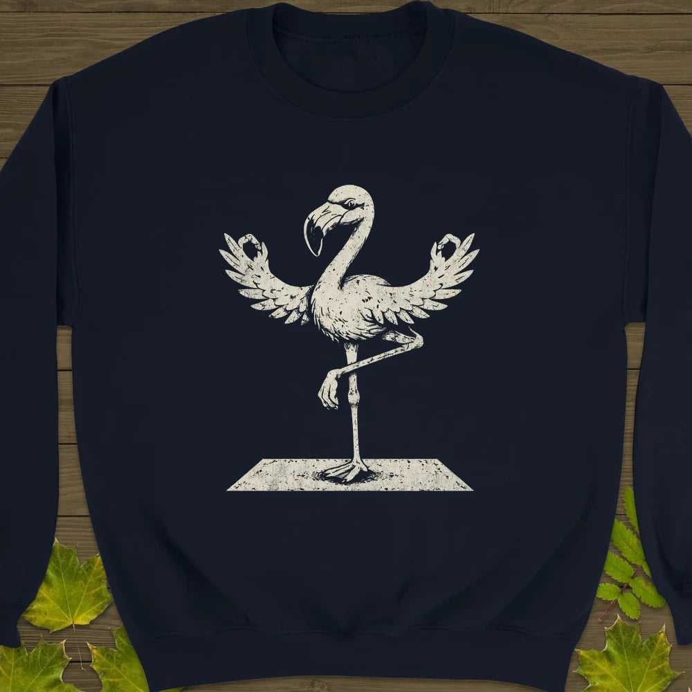 Flamingo Yoga Sweatshirt Navy
