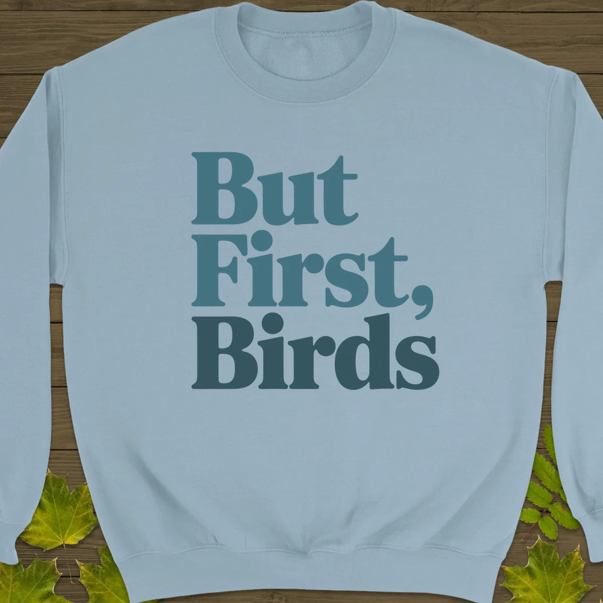 But First, Birds Sweatshirt Light Blue