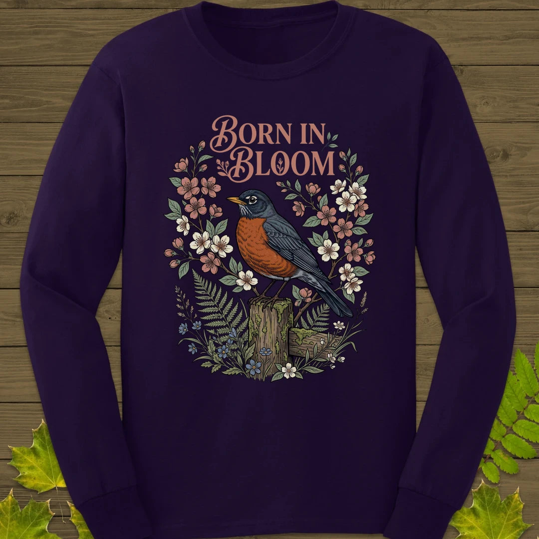 Born In Bloom Long Sleeve Purple