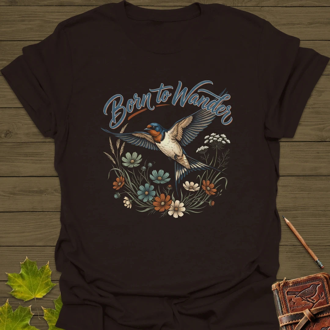 Born To Wander T-Shirt Dark Chocolate