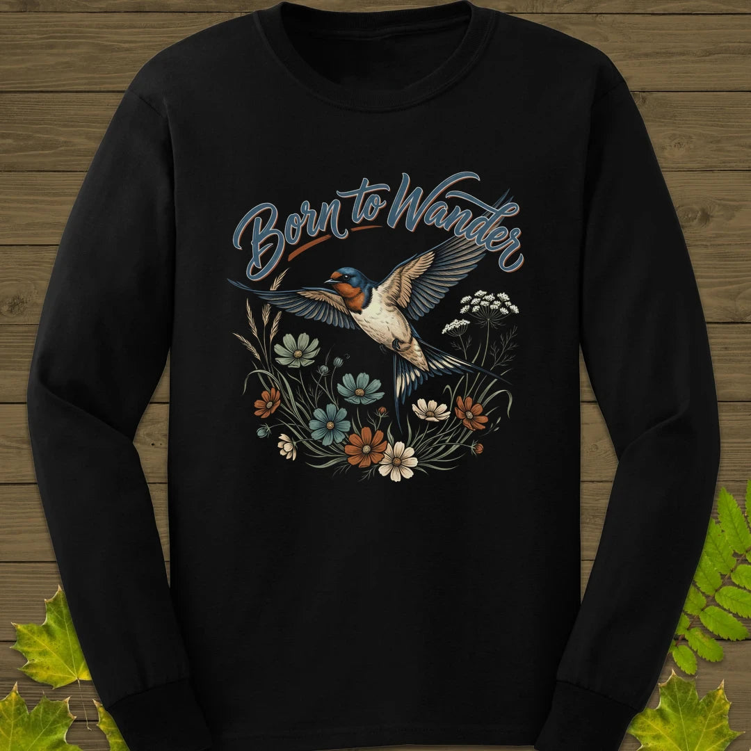 Born To Wander Long Sleeve Black