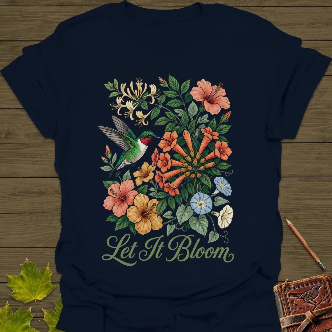 Let It Bloom T-Shirt Navy