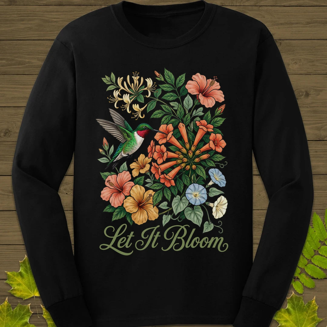 Let It Bloom Long Sleeve Black
