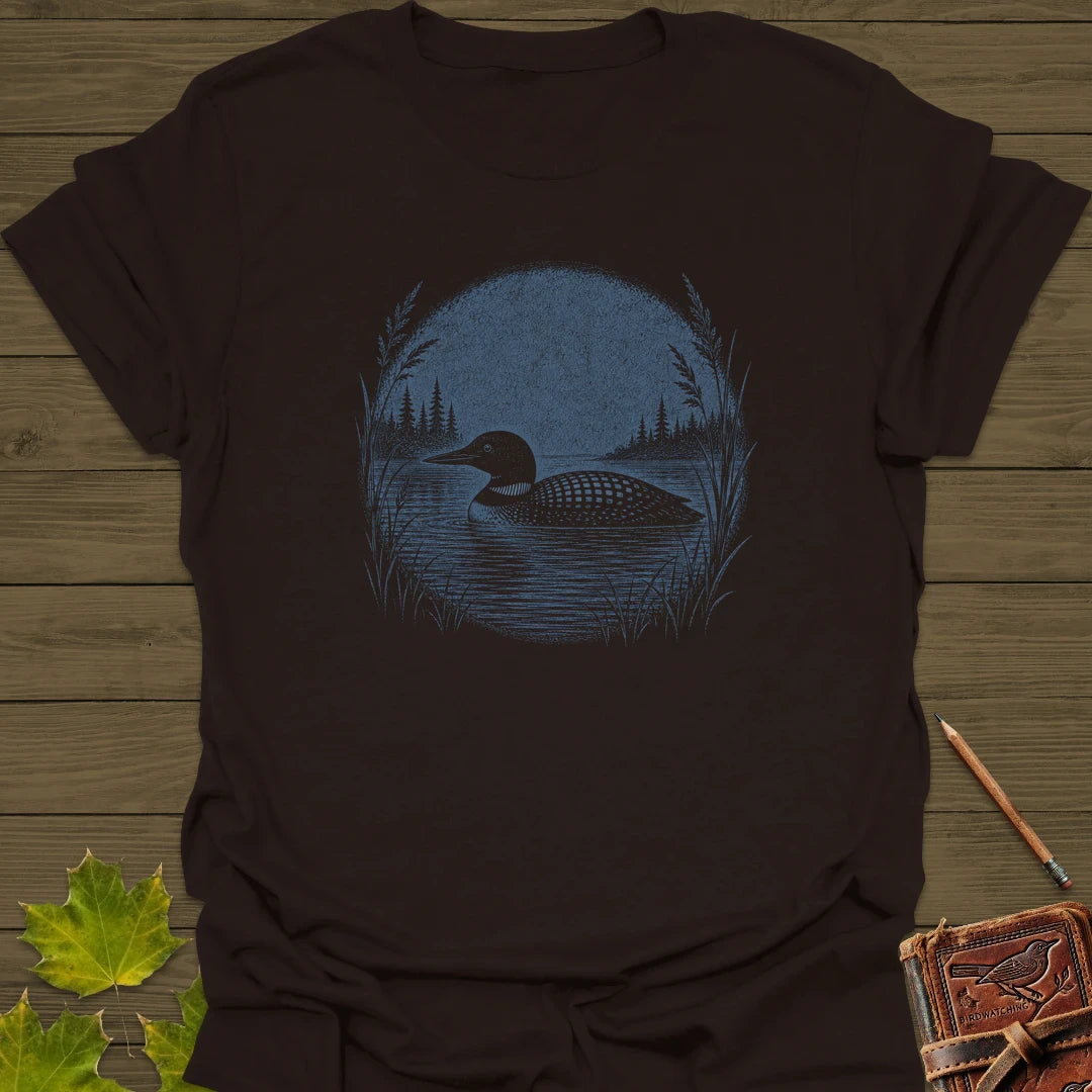 Lake Loon T-Shirt Dark Chocolate