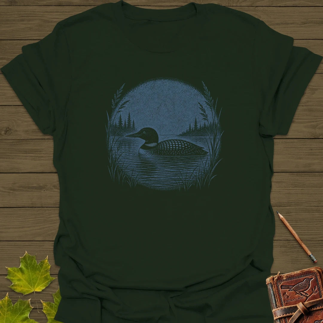 Lake Loon T-Shirt Forest Green