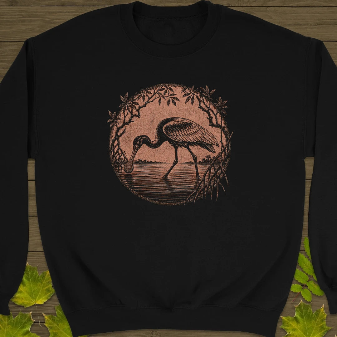 Mangrove Spoonbill Sweatshirt Black