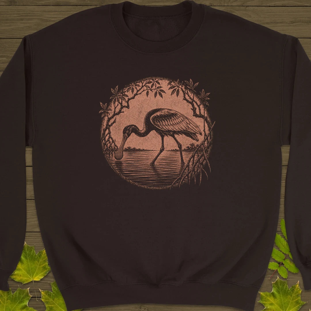Mangrove Spoonbill Sweatshirt Dark Chocolate