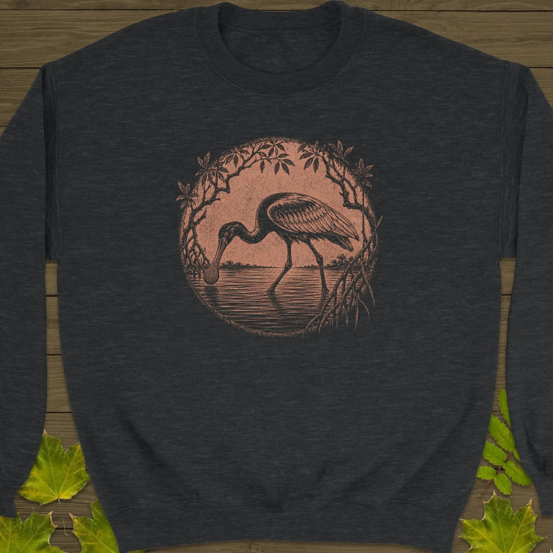Mangrove Spoonbill Sweatshirt Dark Heather