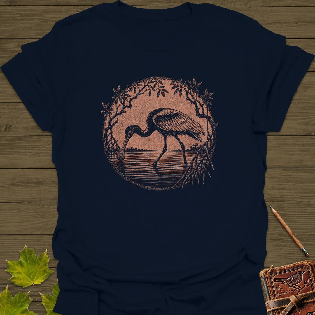 Mangrove Spoonbill T-Shirt in Navy