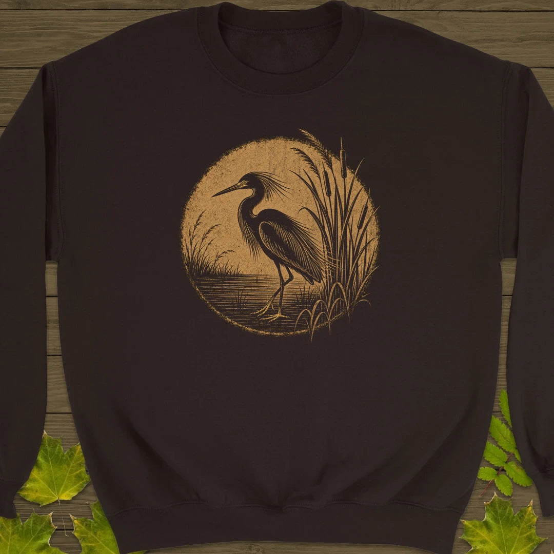 Marsh Egret Sweatshirt Dark Chocolate