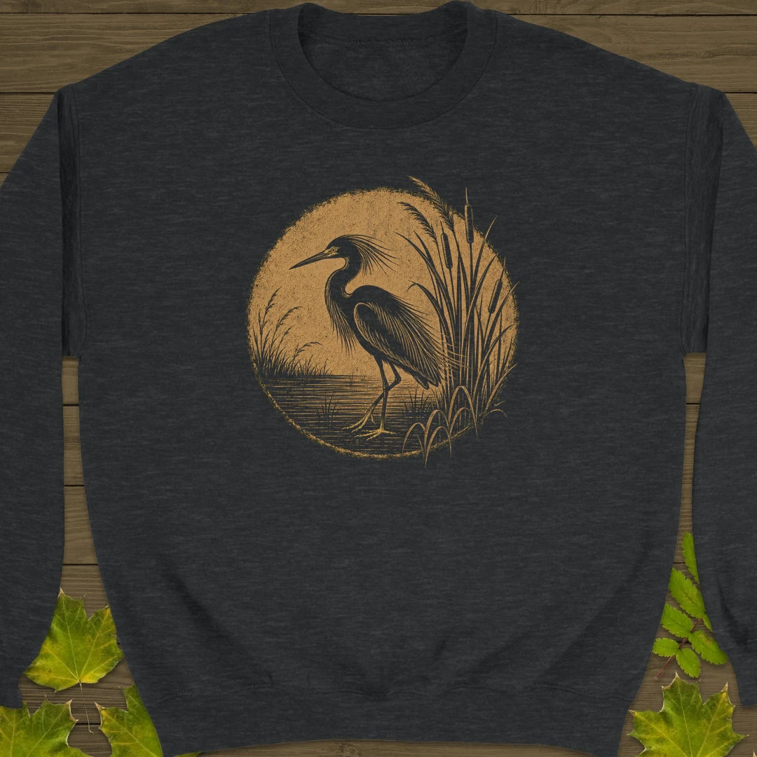 Marsh Egret Sweatshirt Dark Heather