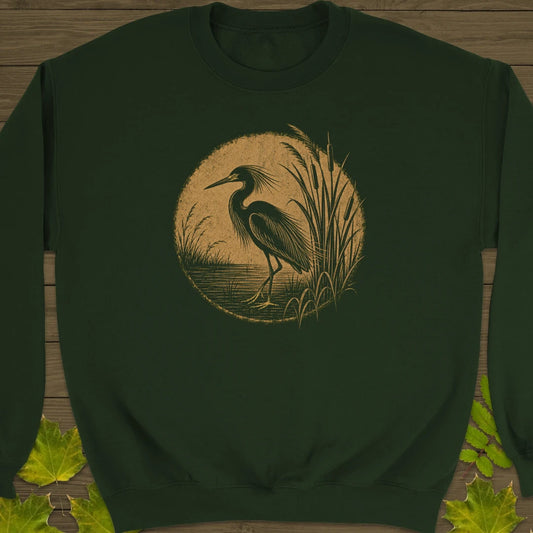 Marsh Egret Sweatshirt Forest Green