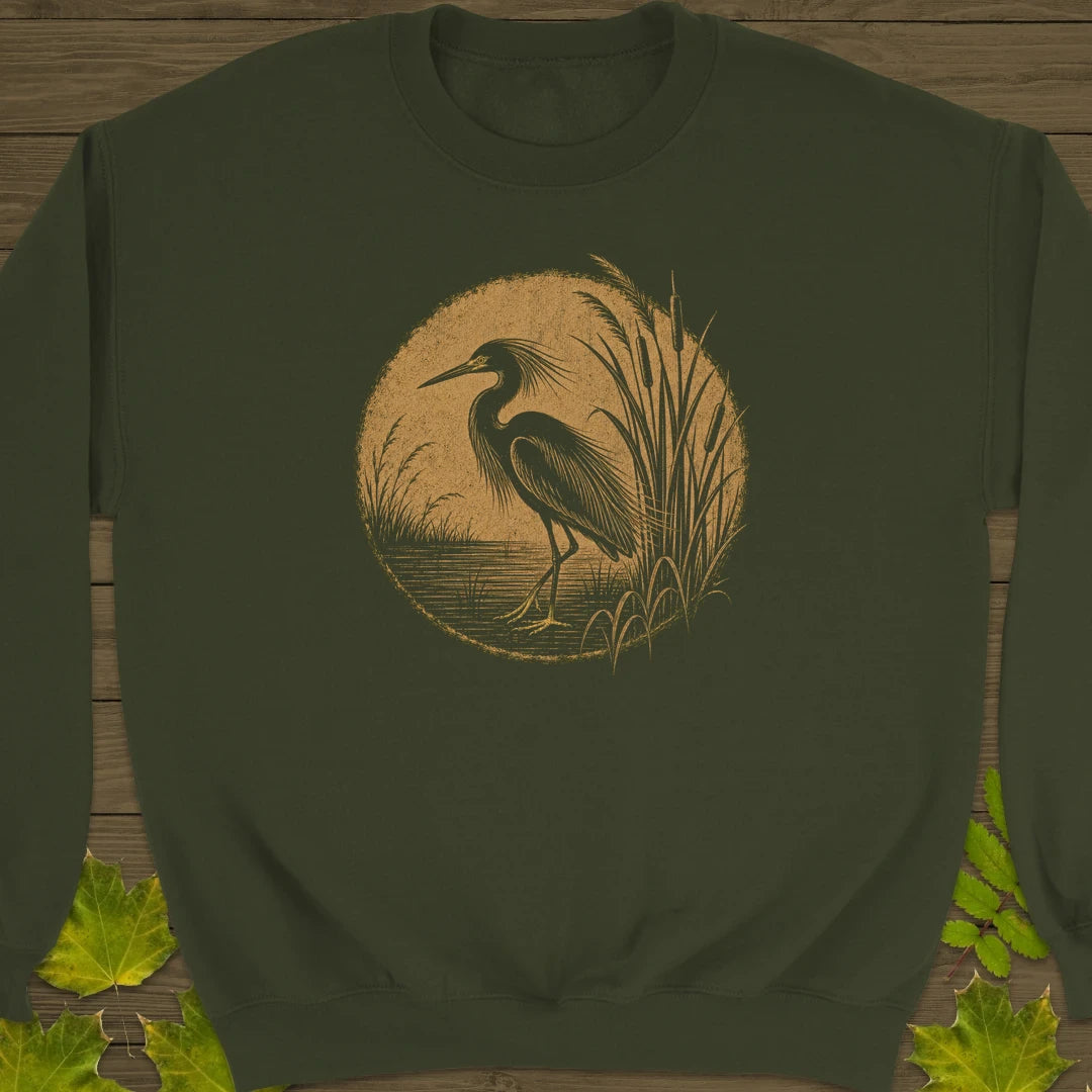 Marsh Egret Sweatshirt Military Green