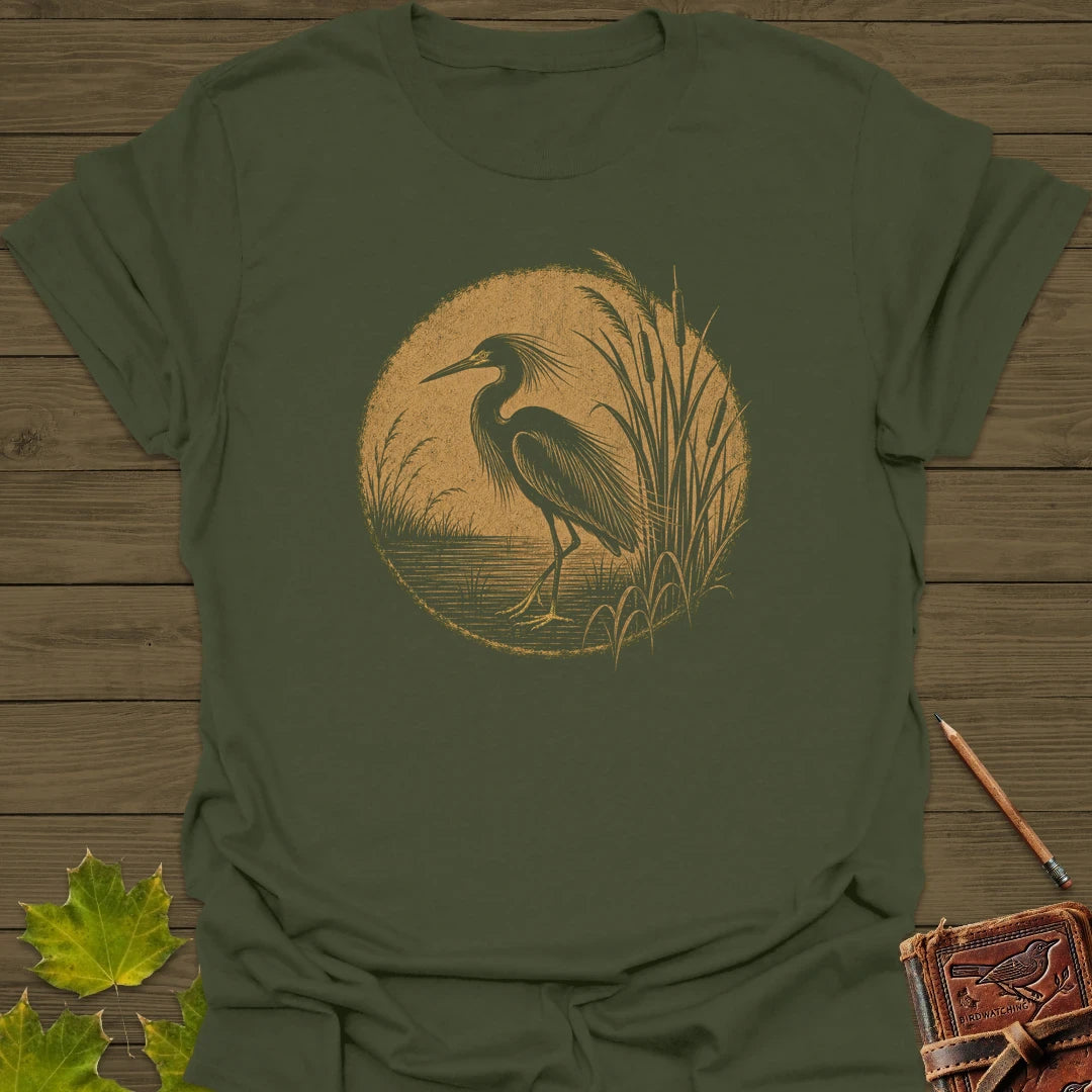 Marsh Egret T-Shirt Military Green