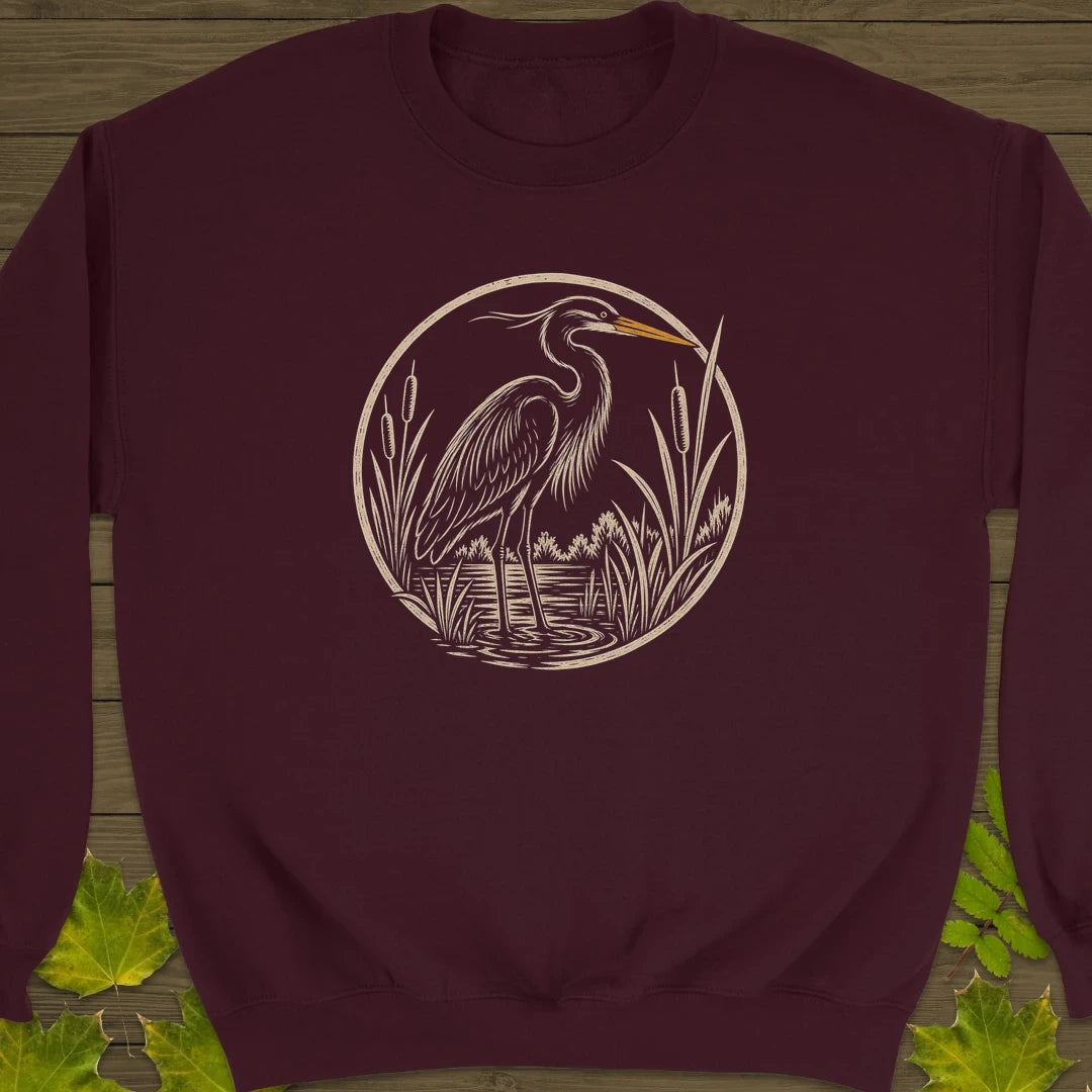 Marshland Elegance Sweatshirt Maroon