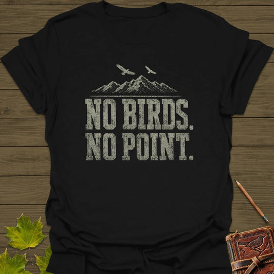 No Birds No Point T-Shirt Black
