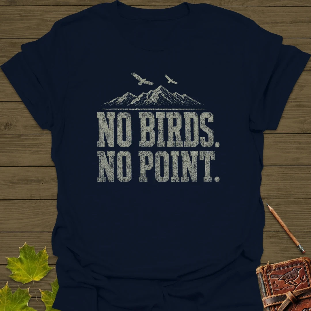 No Birds No Point T-Shirt Navy